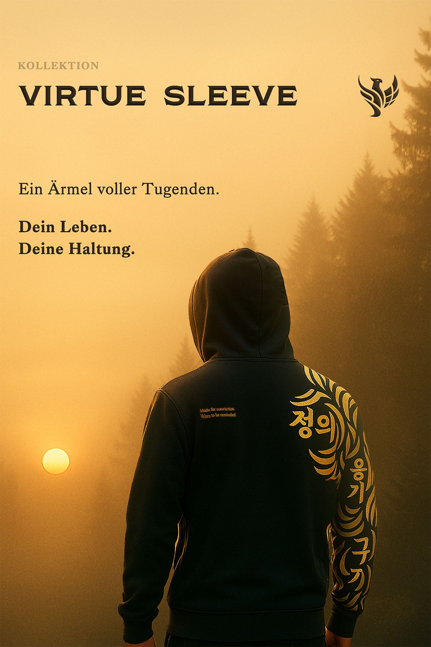 Kollektion Virtue Sleeve Ein Ärmel voller Tugenden. Dein Leben. Deine Haltung.